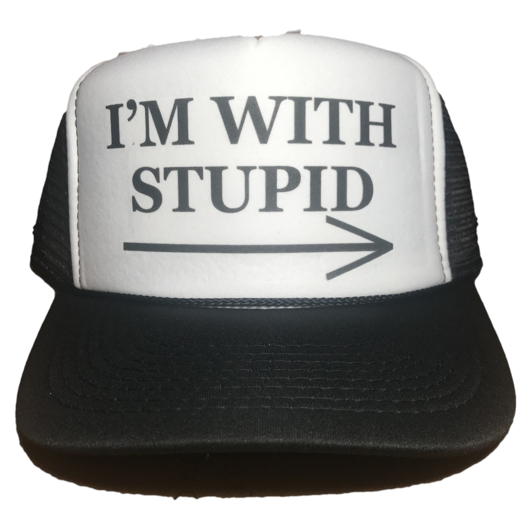 I'm With Stupid Trucker Hat