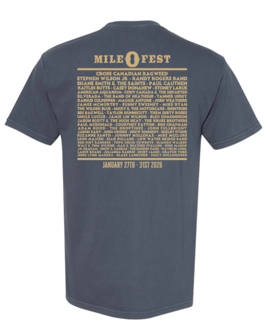Mile0Fest 2026 Line-up Tee