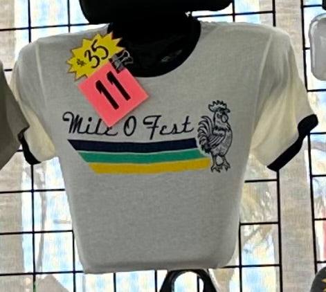 Retro Rooster Logo Ringer Tee