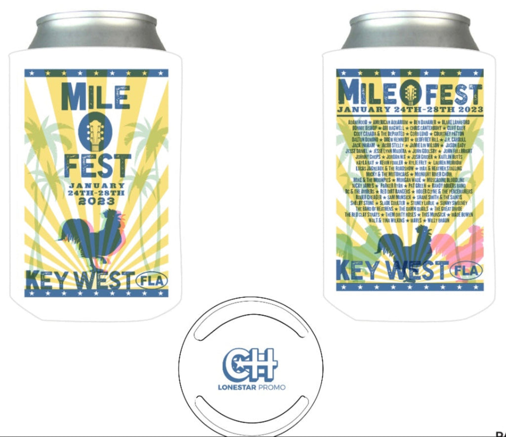 Mile 0 Fest Lineup Koozies