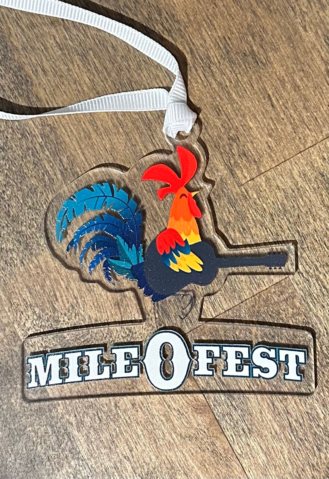 Mile0Fest Rooster Acrylic Ornament