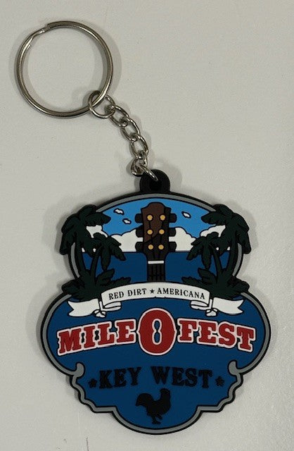 Mile0Fest Badge Logo Keychain