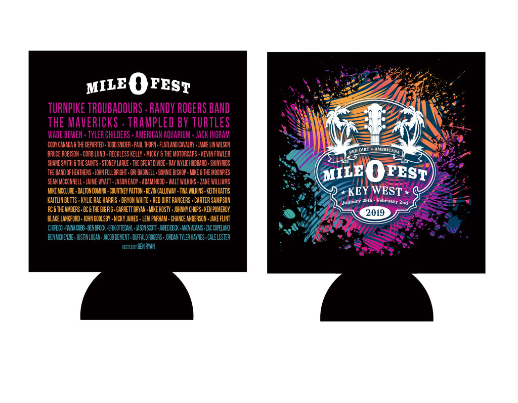 Mile 0 Fest Lineup Koozies