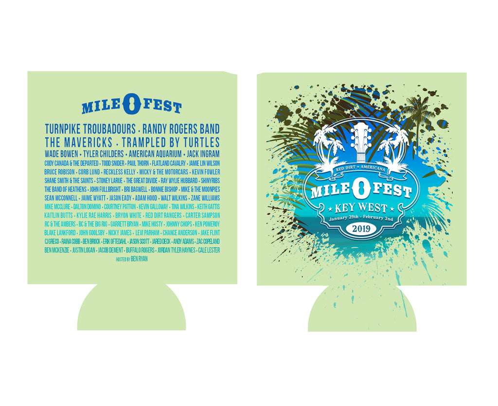 Mile 0 Fest Lineup Koozies