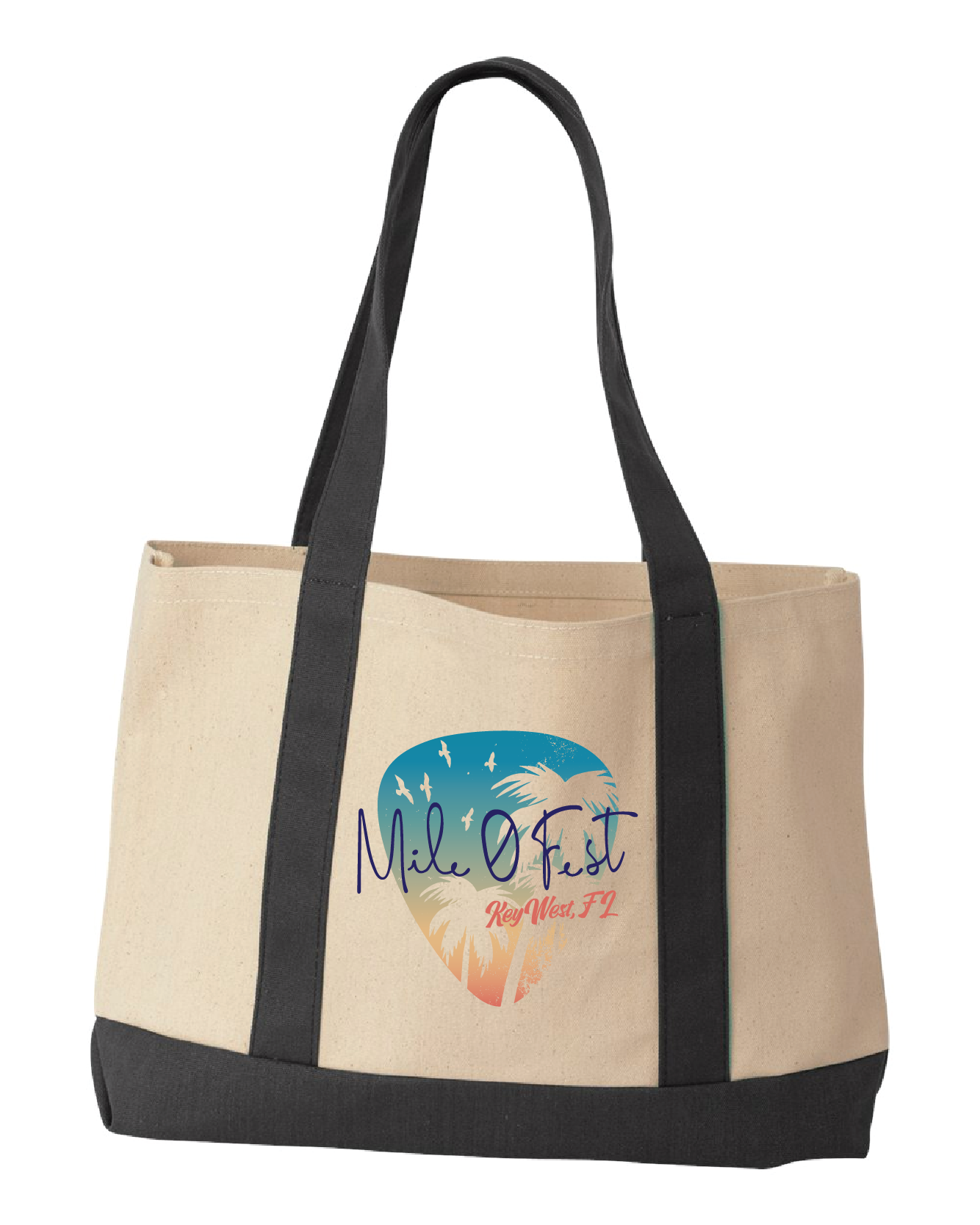 Mile 0 Fest Canvas Beach Bag