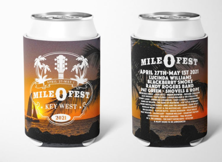 Mile 0 Fest Lineup Koozies