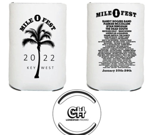 Mile 0 Fest Lineup Koozies