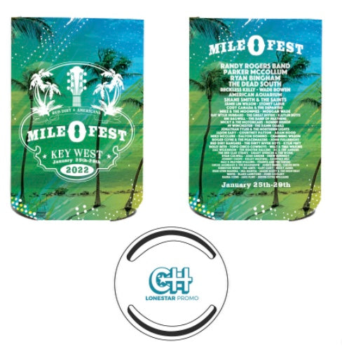 Mile 0 Fest Lineup Koozies