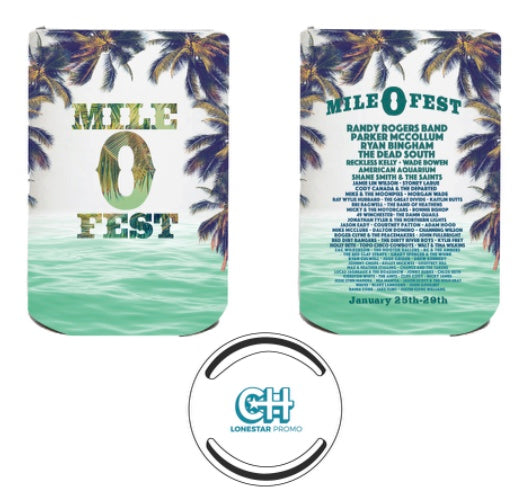 Mile 0 Fest Lineup Koozies