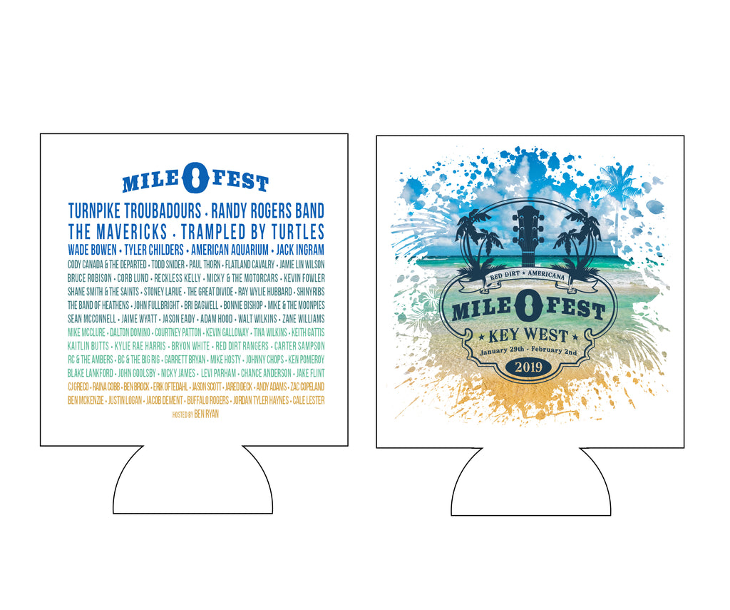 Mile 0 Fest Lineup Koozies